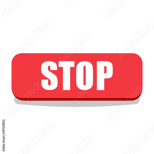 realistick vector stop red button icon eps10