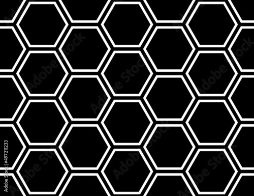 Seamless honeycomb pattern. Vector background hexagonal grid