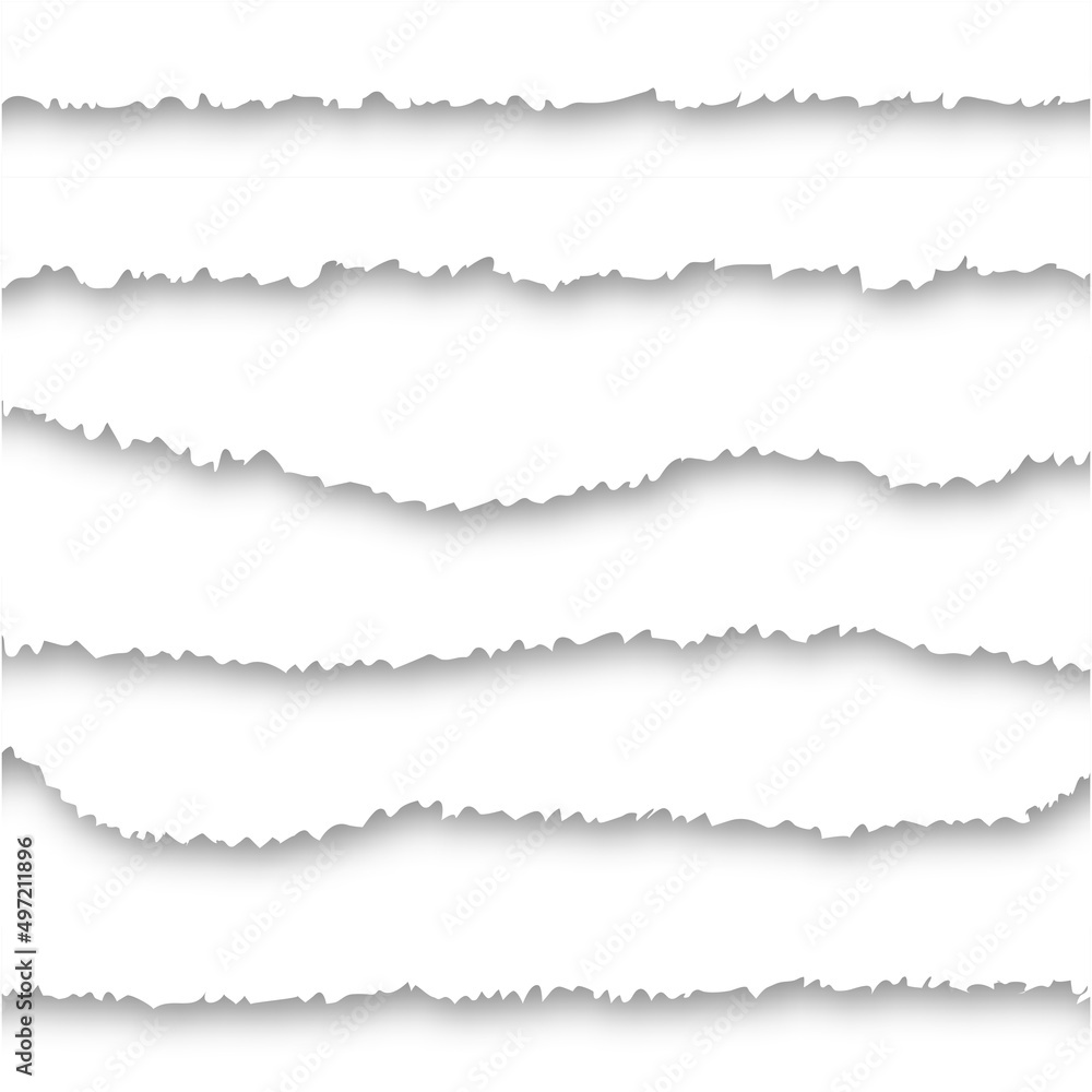 Set of ripped torn paper strips collection. realistic paper scraps with torn edges. sticky notes, shreds of notebook pages. vector illustration. Set of ripped torn paper strips collection. realistic paper scraps with torn edges. sticky notes, shreds of notebook pages. vector illustration.