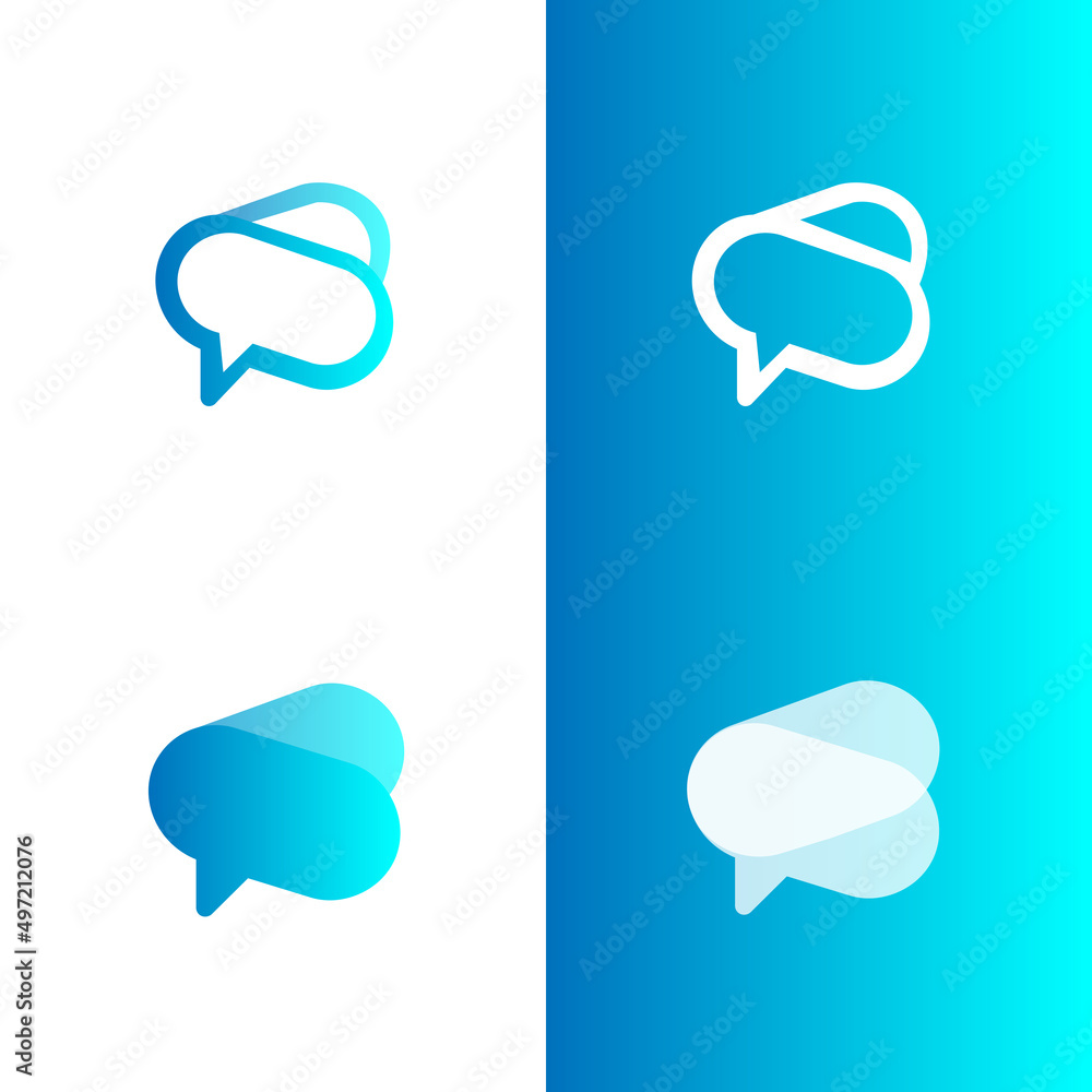 air blue gradient contour and flooded chat message icons eps10 air blue gradient contour and flooded chat message icons eps10