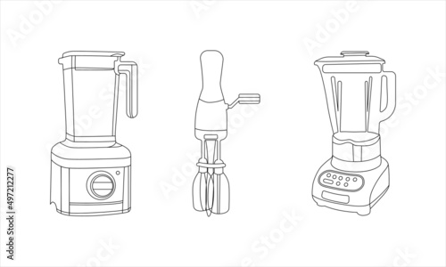Blender icon vector line art. Line blender kitchen utensil object vector illustration. Blender Home Appliance Electrolux PNG. Modern kitchen blender. Blender thin line icon kitchen and cooking mixer 