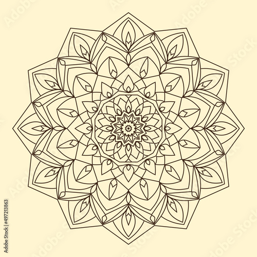 abstract circular mandala art vector design element
