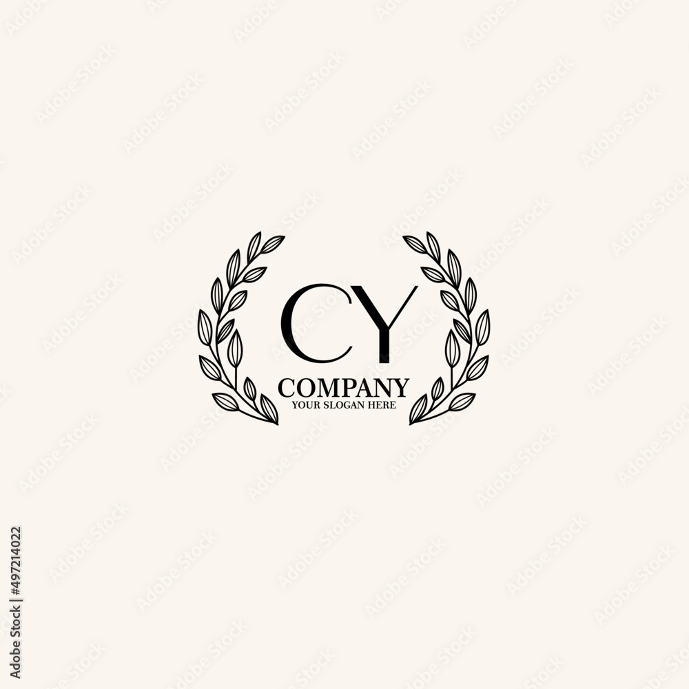 CY Beauty vector initial logo art handwriting logo of initial signature, wedding, fashion, jewelry, boutique, floral CY Beauty vector initial logo art handwriting logo of initial signature, wedding, fashion, jewelry, boutique, floral