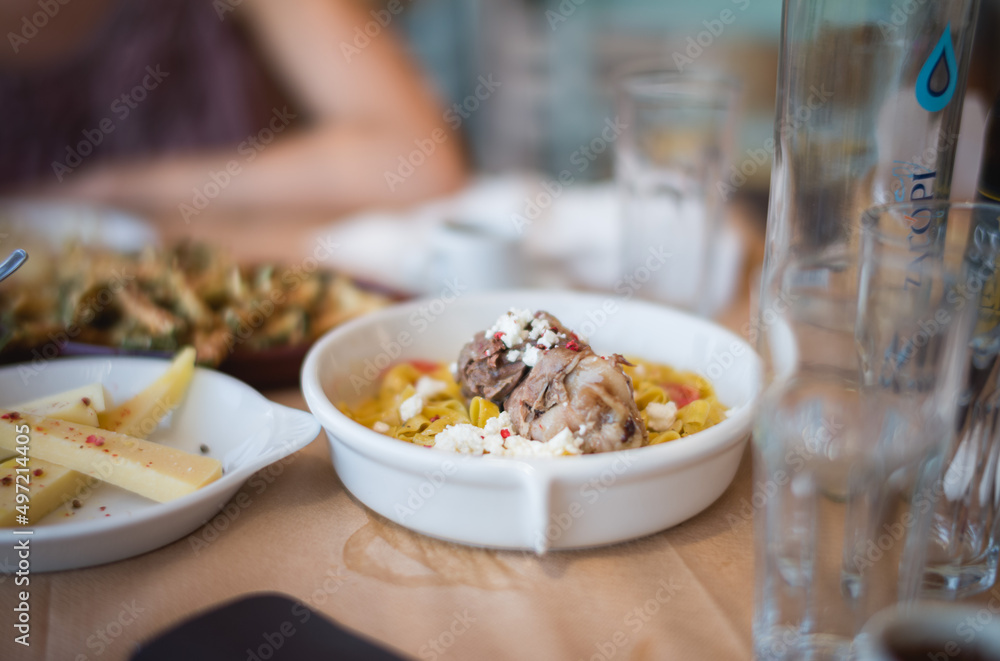 Traveling through Greece, stopping at a local village and eating at the only restaurant will lead to authentic Greek food, cooked in an old oven, using local ingredients Traveling through Greece, stopping at a local village and eating at the only restaurant will lead to authentic Greek food, cooked in an old oven, using local ingredients