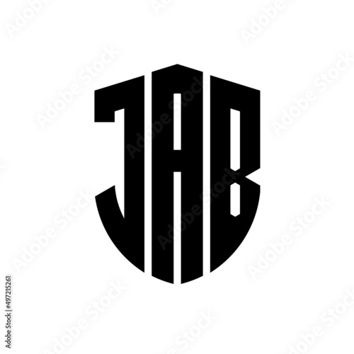 JAB letter logo design. JAB modern letter logo with black background. JAB creative  letter logo. simple and modern letter logo. vector logo modern alphabet font overlap style. Initial letters JAB  