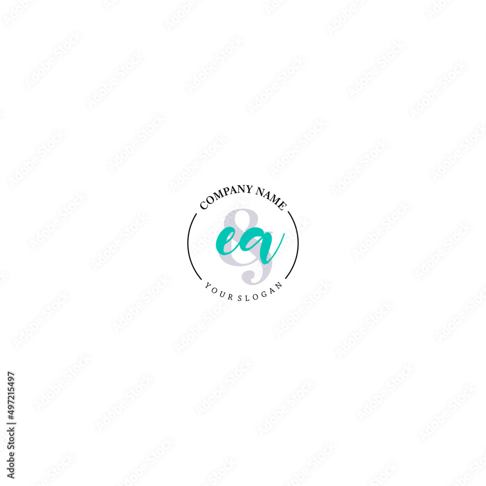 EA Initial letter handwriting and signature logo. Beauty vector initial logo .Fashion boutique floral and botanical EA Initial letter handwriting and signature logo. Beauty vector initial logo .Fashion boutique floral and botanical