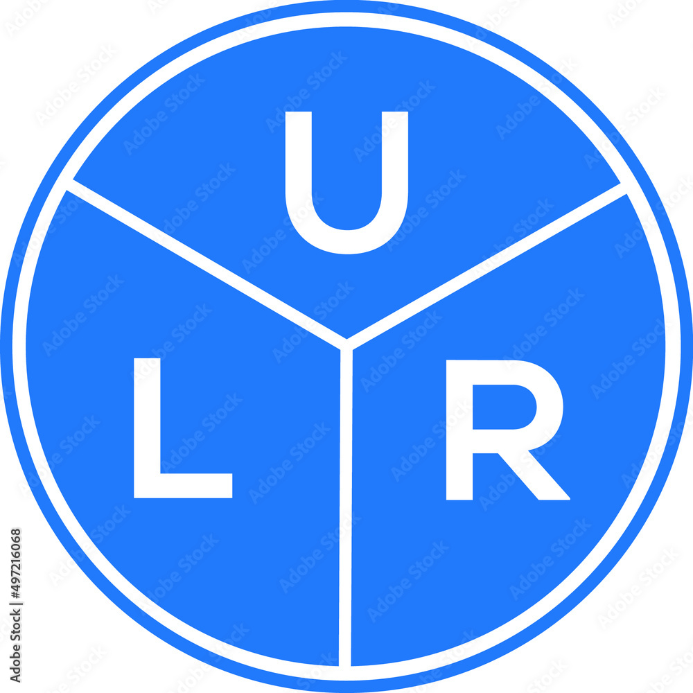 ULR letter logo design on white background. ULR creative circle letter logo concept. ULR letter design. ULR letter logo design on white background. ULR creative circle letter logo concept. ULR letter design.