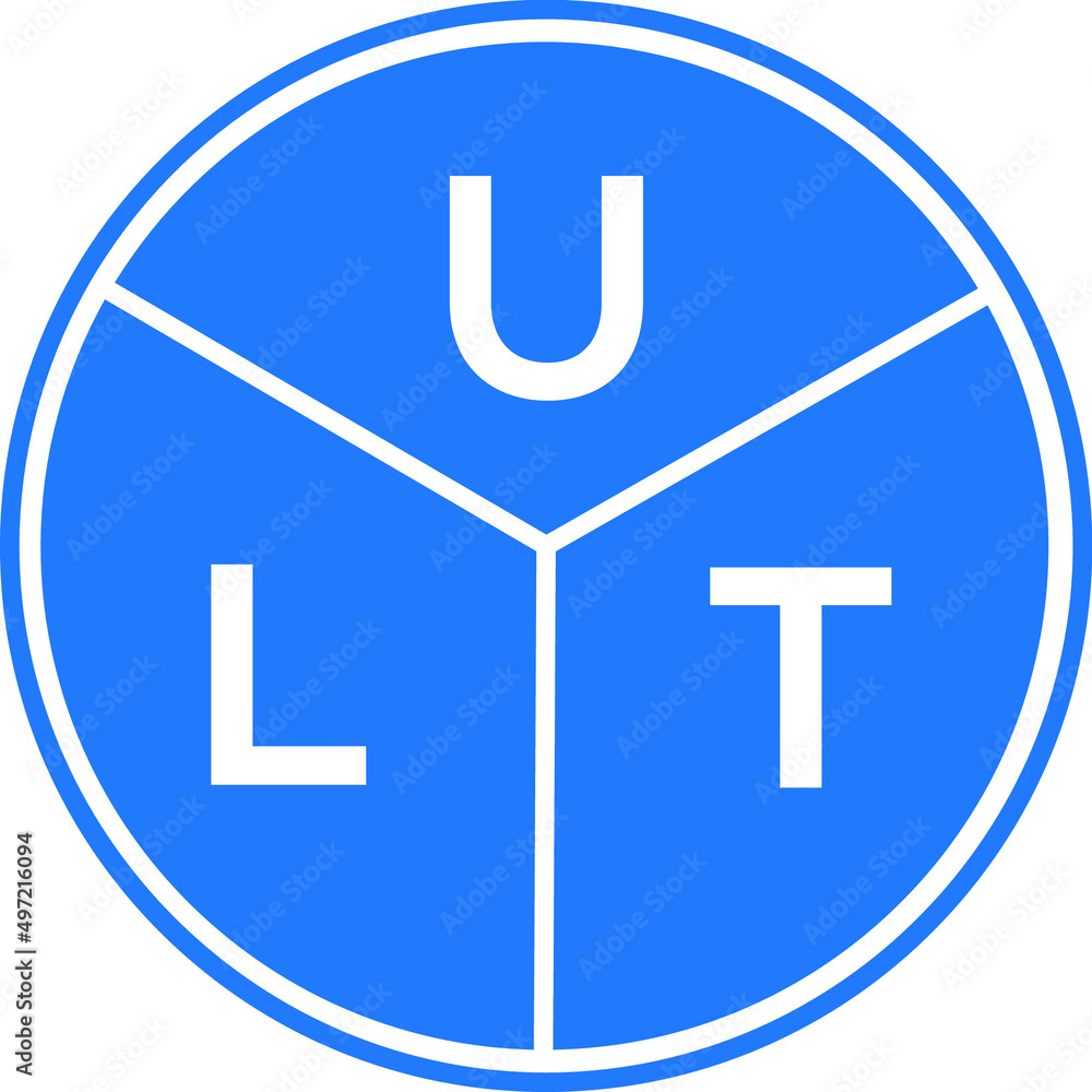 ULT letter logo design on white background. ULT creative circle letter logo concept. ULT letter design. ULT letter logo design on white background. ULT creative circle letter logo concept. ULT letter design.
