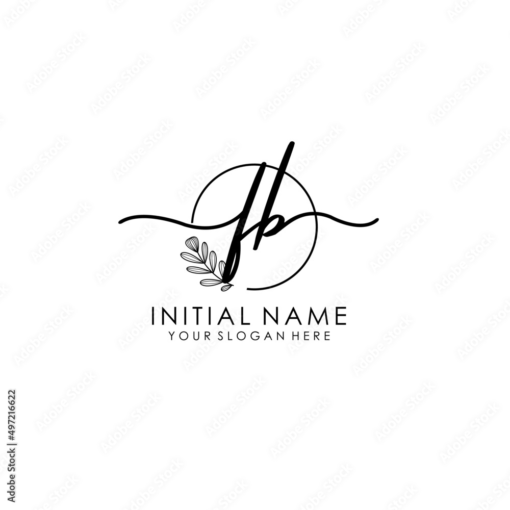 FB Luxury initial handwriting logo with flower template, logo for beauty, fashion, wedding, photography FB Luxury initial handwriting logo with flower template, logo for beauty, fashion, wedding, photography