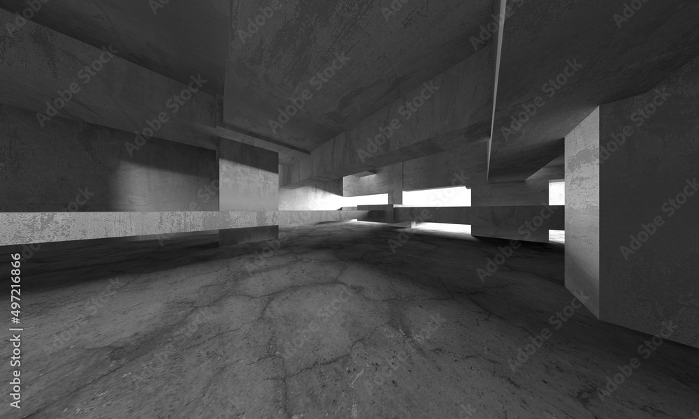 Abstract architecture interior background. Empty concrete room Abstract architecture interior background. Empty concrete room
