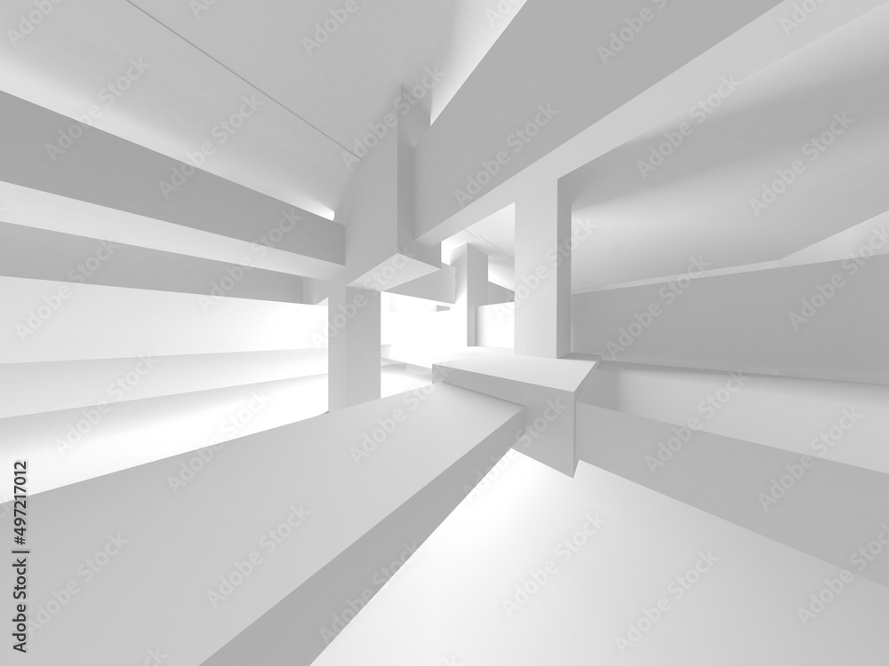 White Modern Background. Abstract Building Concept White Modern Background. Abstract Building Concept