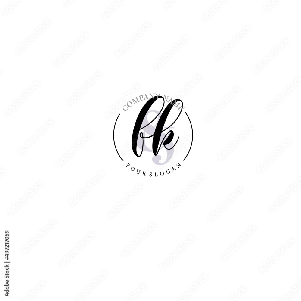 FK Initial letter handwriting and signature logo. Beauty vector initial logo .Fashion  boutique  floral and botanical