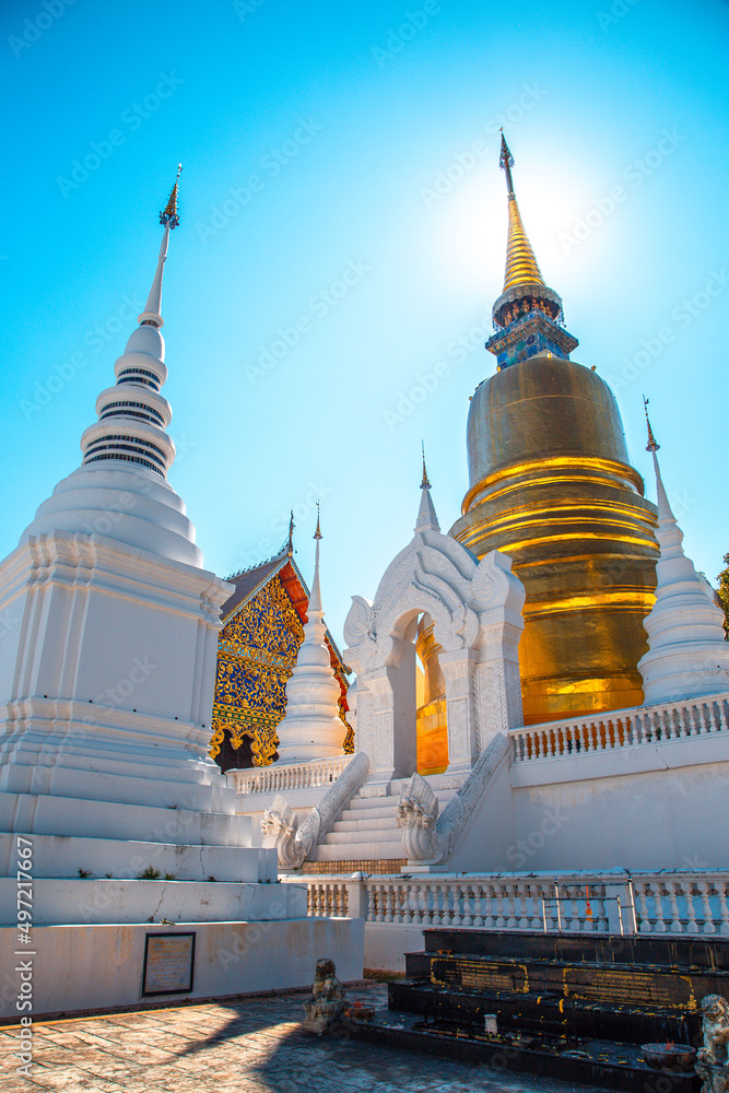 Group of pagoda in Wat-Suan-Dok. famous temple in Chiang Mai, Thailand Group of pagoda in Wat-Suan-Dok. famous temple in Chiang Mai, Thailand