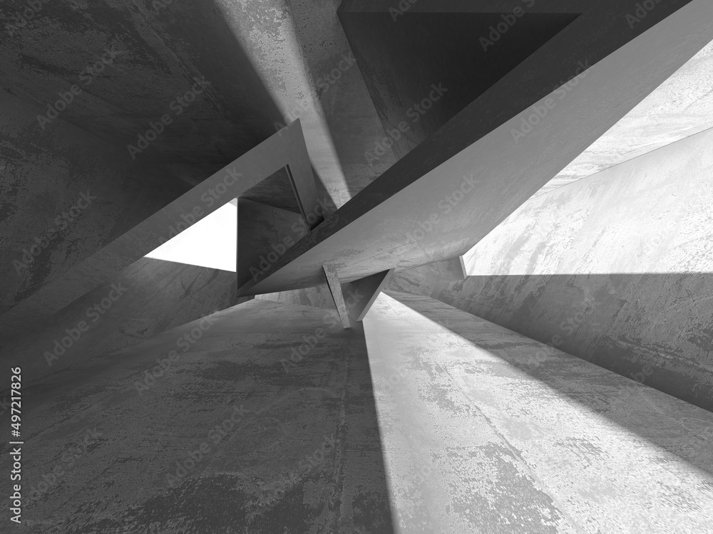 Abstract architecture interior background. Empty concrete room Abstract architecture interior background. Empty concrete room