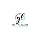 GL Initial letter handwriting and signature logo. Beauty vector initial logo .Fashion  boutique  floral and botanical