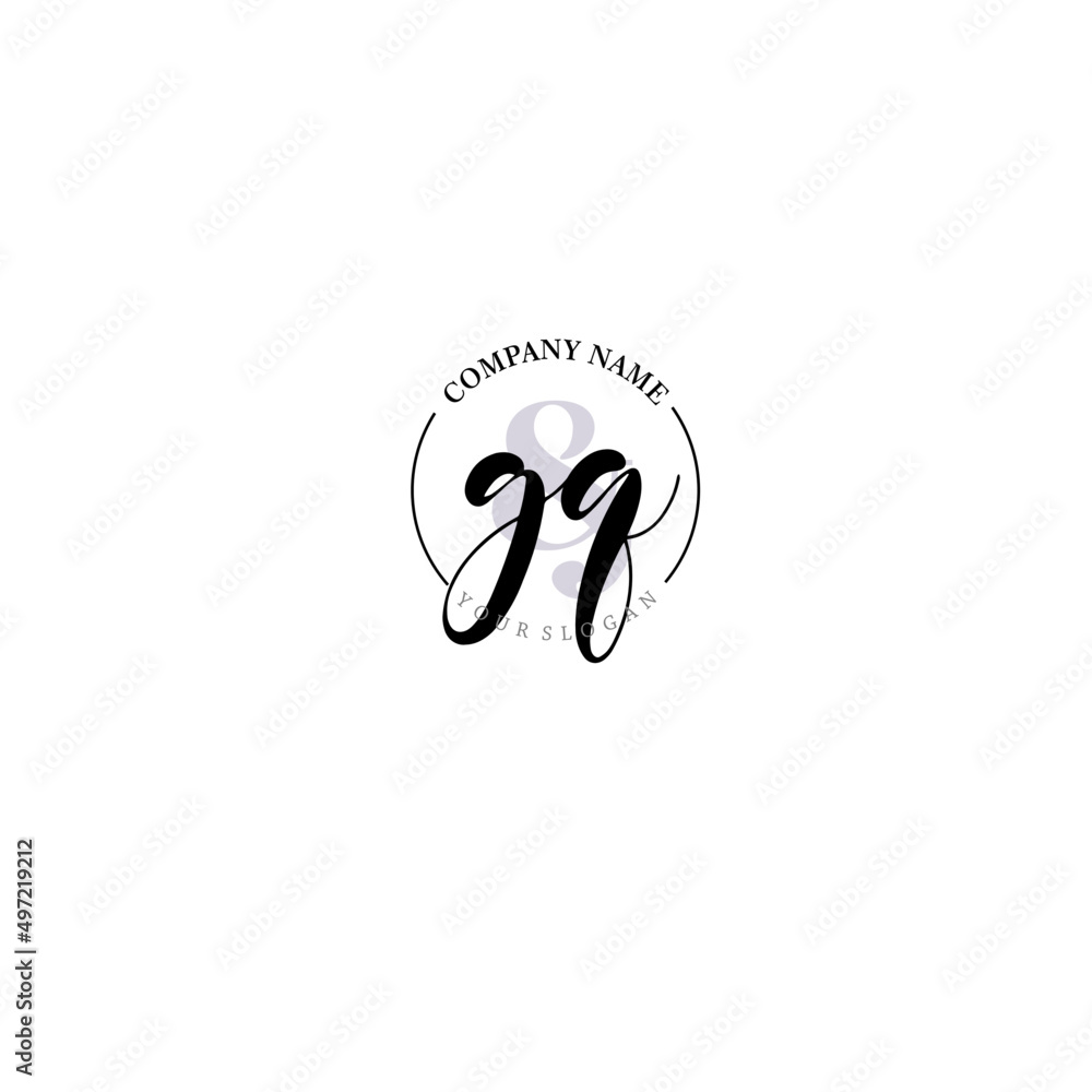 GQ Initial letter handwriting and signature logo. Beauty vector initial logo .Fashion boutique floral and botanical GQ Initial letter handwriting and signature logo. Beauty vector initial logo .Fashion boutique floral and botanical