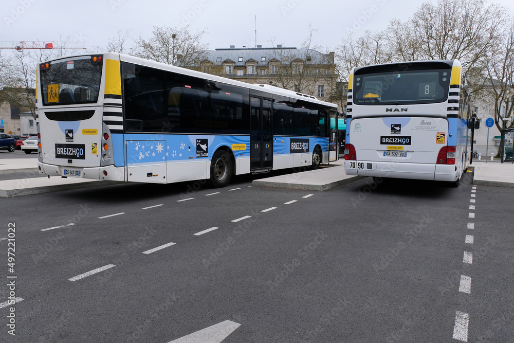 Vannes, France, 4 avril Bus BreizhGo