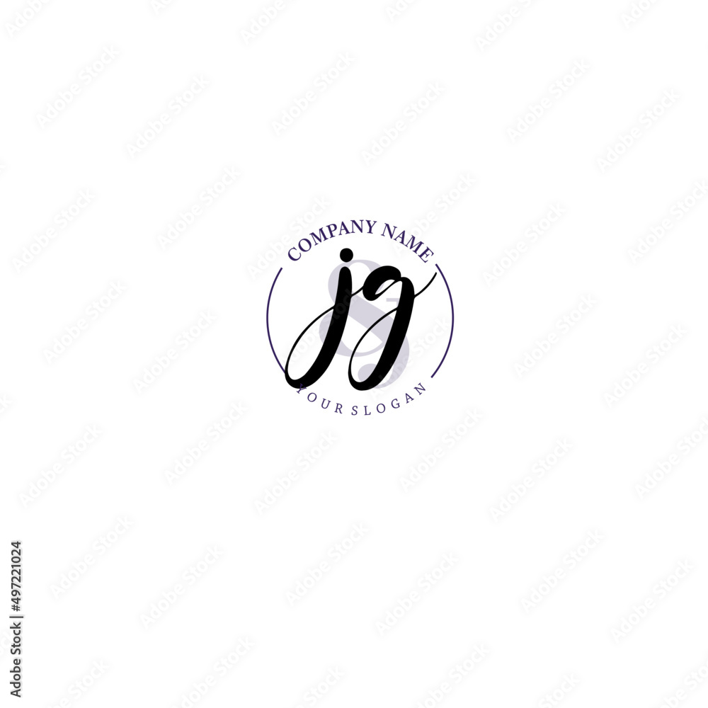 JG Initial letter handwriting and signature logo. Beauty vector initial logo .Fashion boutique floral and botanical JG Initial letter handwriting and signature logo. Beauty vector initial logo .Fashion boutique floral and botanical