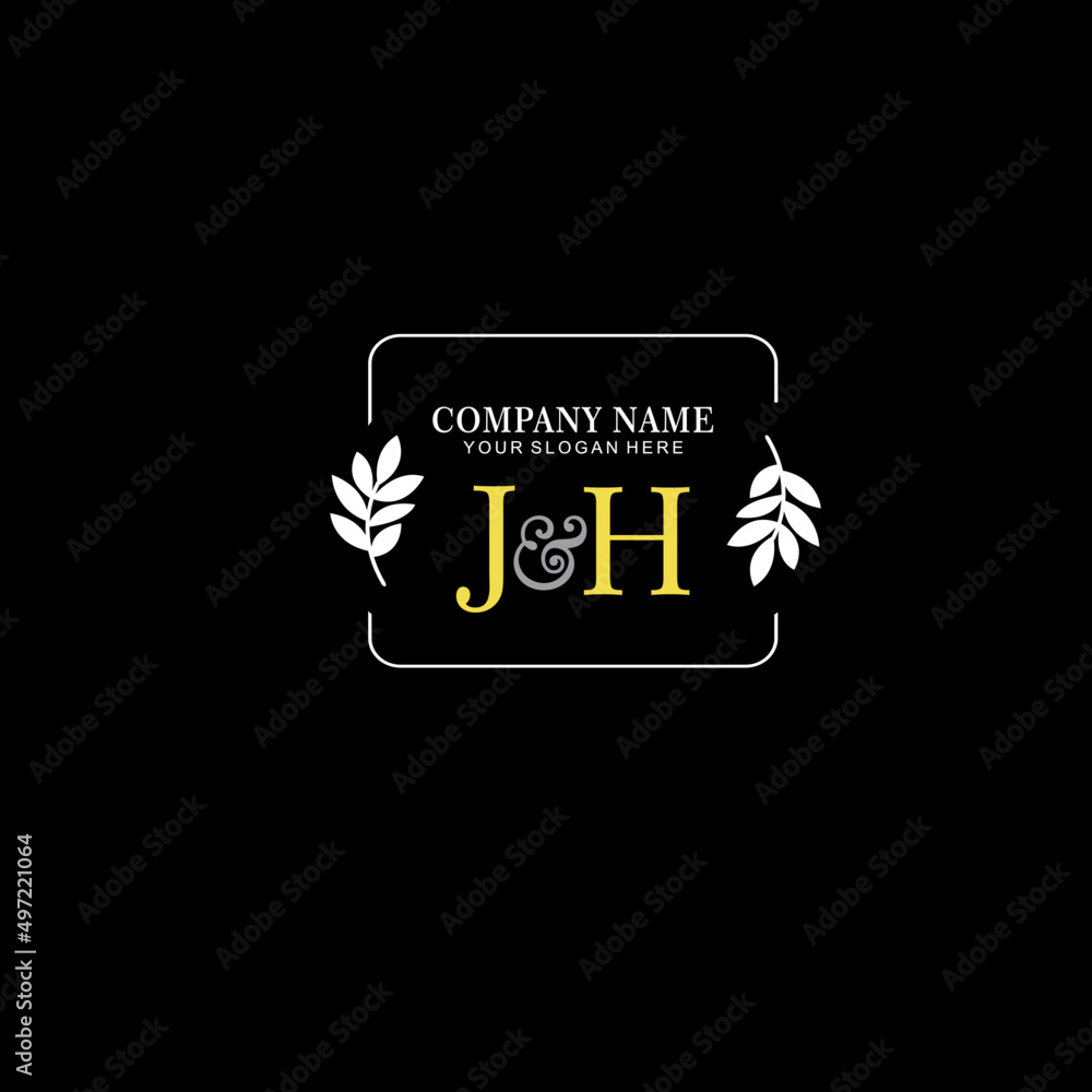 JH Beauty vector initial logo art handwriting logo of initial signature, wedding, fashion, jewelry, boutique, floral JH Beauty vector initial logo art handwriting logo of initial signature, wedding, fashion, jewelry, boutique, floral