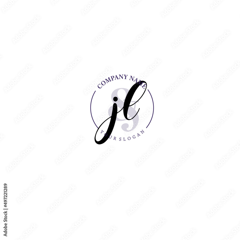 JL Initial letter handwriting and signature logo. Beauty vector initial logo .Fashion boutique floral and botanical JL Initial letter handwriting and signature logo. Beauty vector initial logo .Fashion boutique floral and botanical