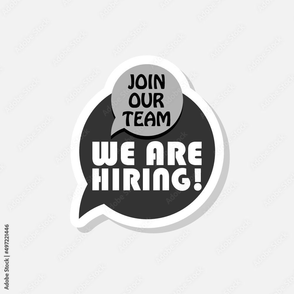 Join our team, we are hiring sticker icon Join our team, we are hiring sticker icon
