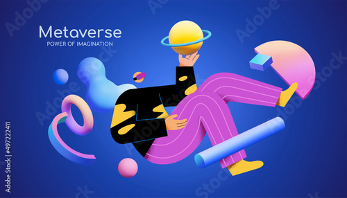 3d VR or metaverse illustration