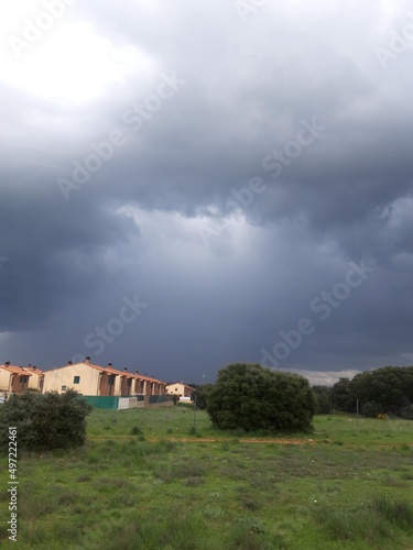 Amenaza de tormenta en Pioz. Guadalajara 