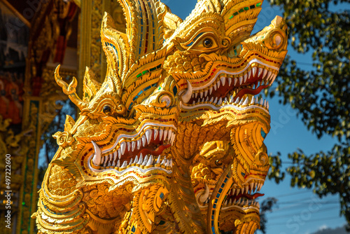 Wat Phrathat Doi Kham  Buddha pagoda and golden chedi in Chiang Mai  Thailand