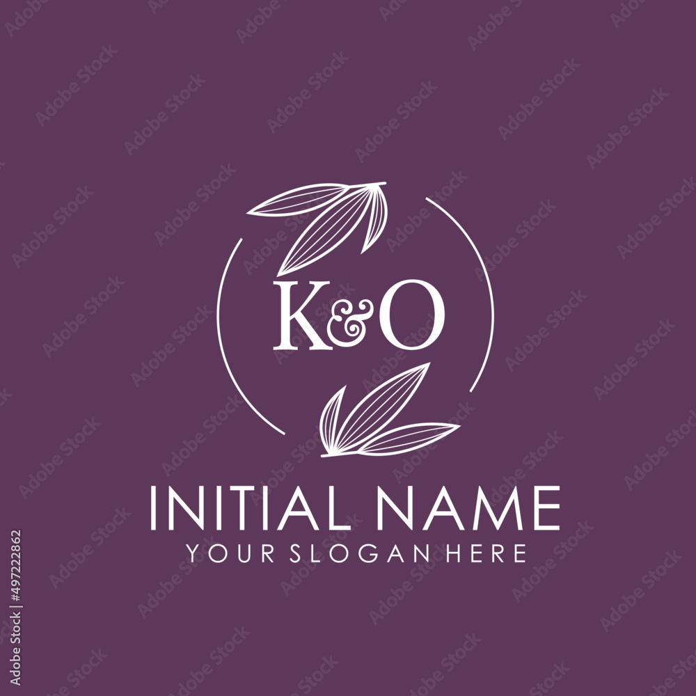 KO Beauty vector initial logo art handwriting logo of initial signature, wedding, fashion, jewelry, boutique, floral KO Beauty vector initial logo art handwriting logo of initial signature, wedding, fashion, jewelry, boutique, floral