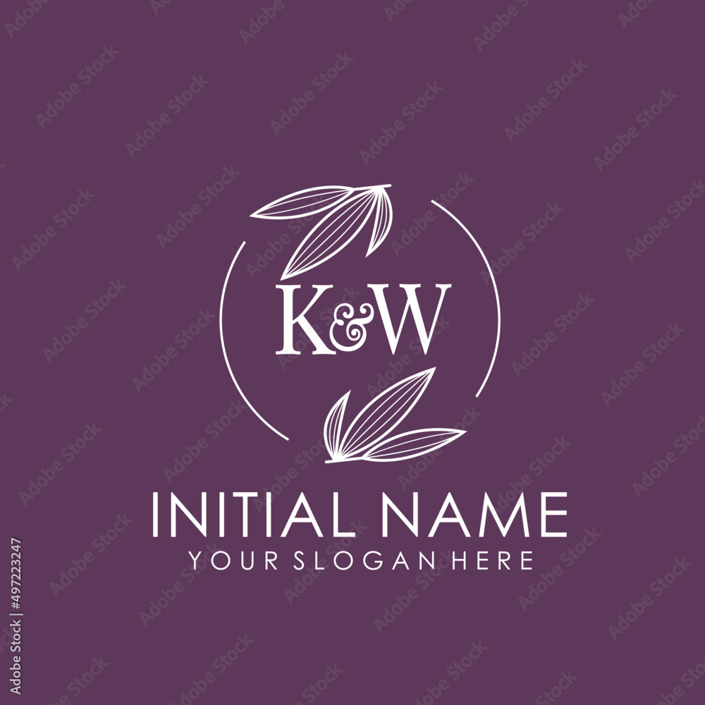 KW Beauty vector initial logo art handwriting logo of initial signature, wedding, fashion, jewelry, boutique, floral KW Beauty vector initial logo art handwriting logo of initial signature, wedding, fashion, jewelry, boutique, floral