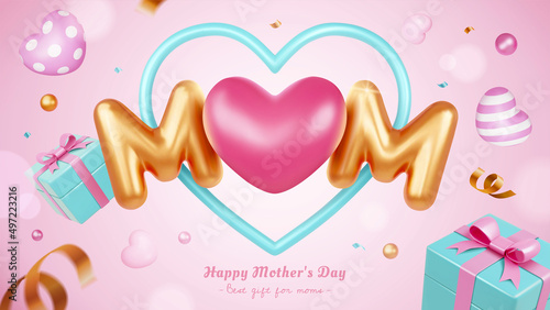 Pink Mother's Day card