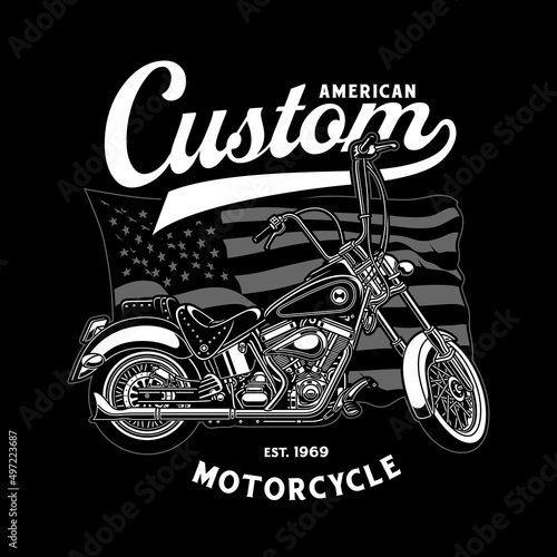 Vintage Custom American Motorcycle Emblem 