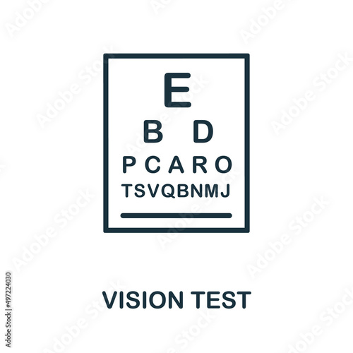 Vision Test icon. Simple element from healthcare collection. Creative Vision Test icon for web design, templates, infographics and more