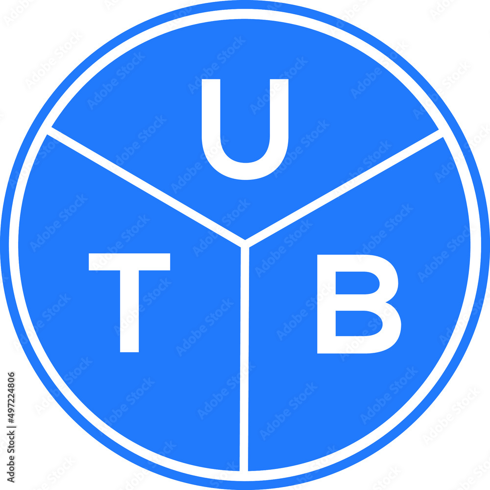 UTB letter logo design on white background. UTB creative circle letter logo concept. UTB letter design. UTB letter logo design on white background. UTB creative circle letter logo concept. UTB letter design.