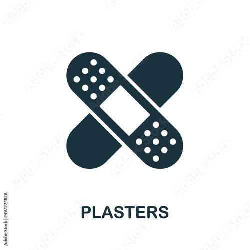 Plasters icon. Simple element from healthcare collection. Creative Plasters icon for web design, templates, infographics and more