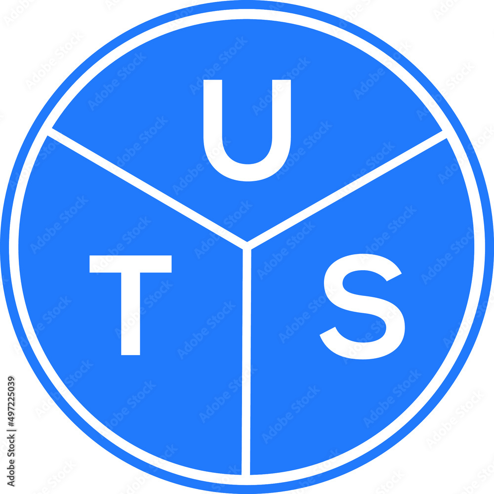 UTS letter logo design on black background. UTS creative initials letter logo concept. UTS letter design. UTS letter logo design on black background. UTS creative initials letter logo concept. UTS letter design.