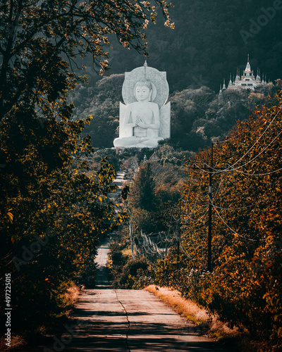 Temple Wat Tham Phrathat Khao Prang at Nikhom Lamnarai, Chai Badan District, Lopburi Province, Thailand. 01-30-2022