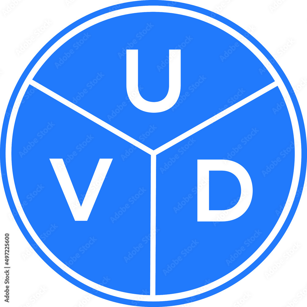 UVD letter logo design on black background. UVD creative initials letter logo concept. UVD letter design. UVD letter logo design on black background. UVD creative initials letter logo concept. UVD letter design.