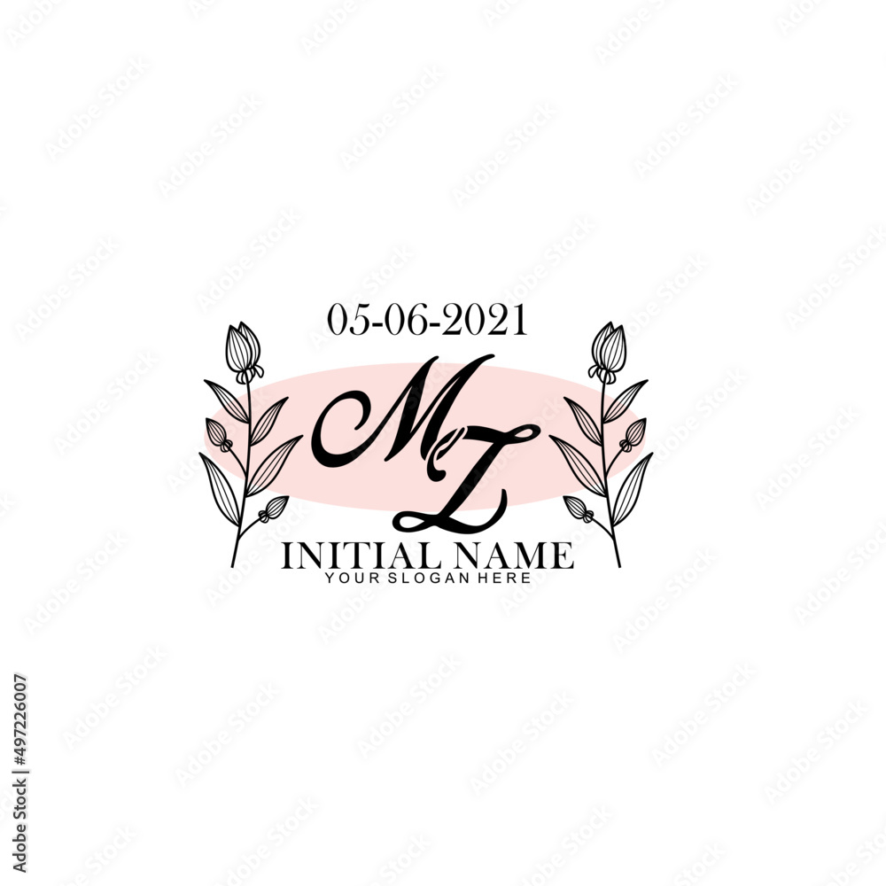 MZ Initial letter handwriting and signature logo. Beauty vector initial logo .Fashion boutique floral and botanical MZ Initial letter handwriting and signature logo. Beauty vector initial logo .Fashion boutique floral and botanical