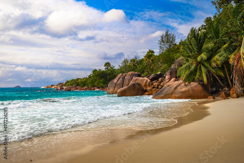 Anse Lazio beach at the Praslin island, Seychelles