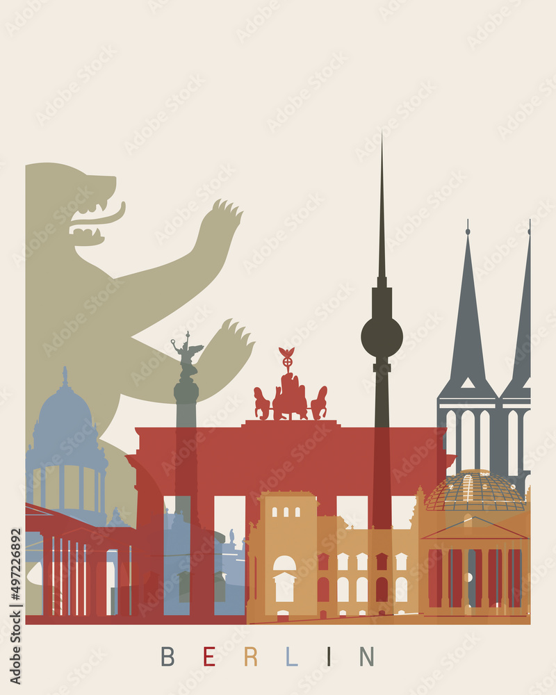 Berlin skyline poster