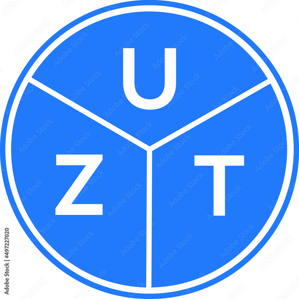 UZT letter logo design on white background. UZT creative circle letter logo concept. UZT letter design. UZT letter logo design on white background. UZT creative circle letter logo concept. UZT letter design.
