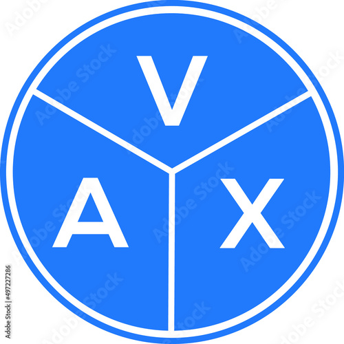 VAX letter logo design on white background. VAX  creative circle letter logo concept. VAX letter design.