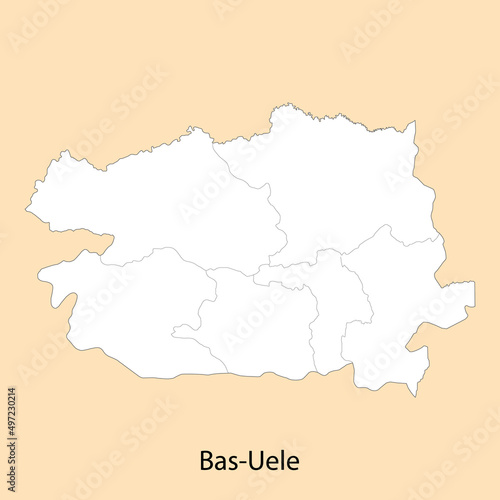 High Quality map of Bas-Uele is a region of DR Congo