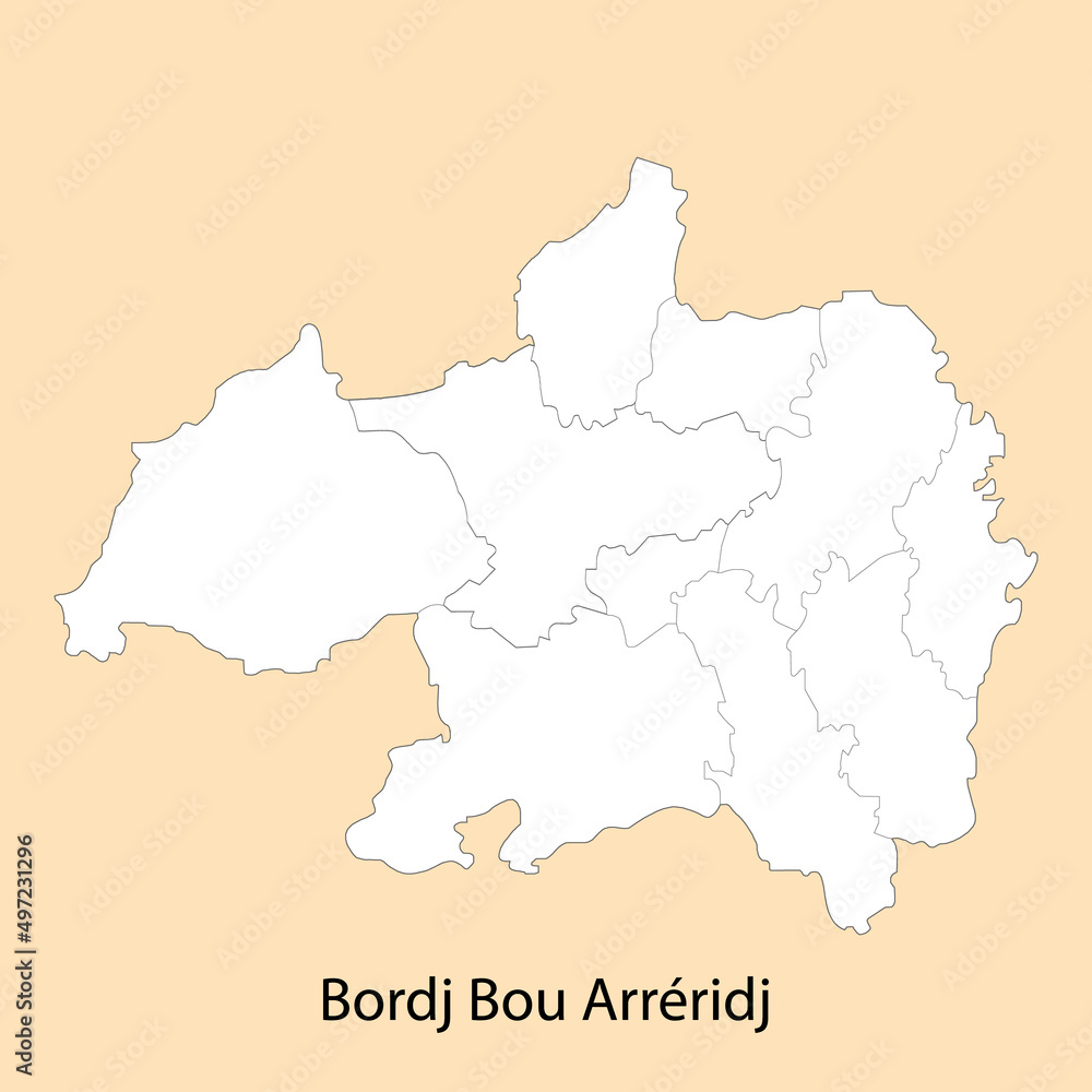 High Quality map of Bordj Bou Arreridj is a province of Algeria