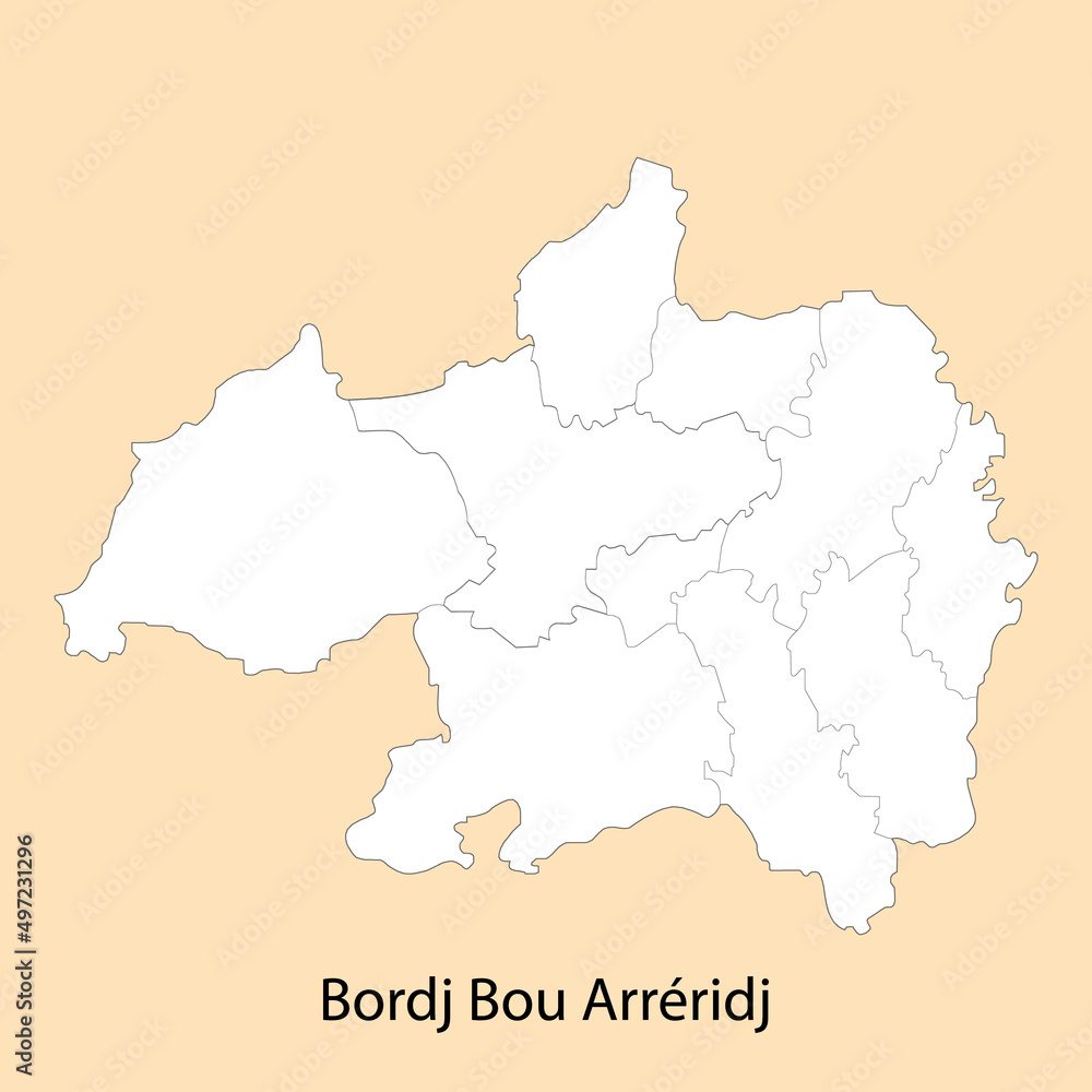 High Quality map of Bordj Bou Arreridj is a province of Algeria High Quality map of Bordj Bou Arreridj is a province of Algeria