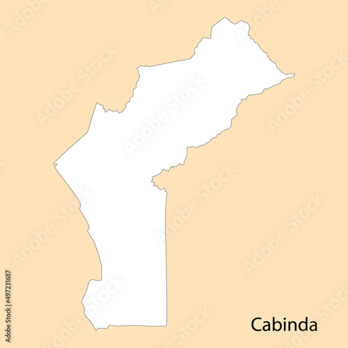 High Quality map of Cabinda is a region of Angola photo