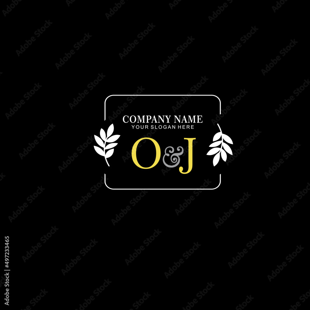 OJ Beauty vector initial logo art handwriting logo of initial signature, wedding, fashion, jewelry, boutique, floral OJ Beauty vector initial logo art handwriting logo of initial signature, wedding, fashion, jewelry, boutique, floral