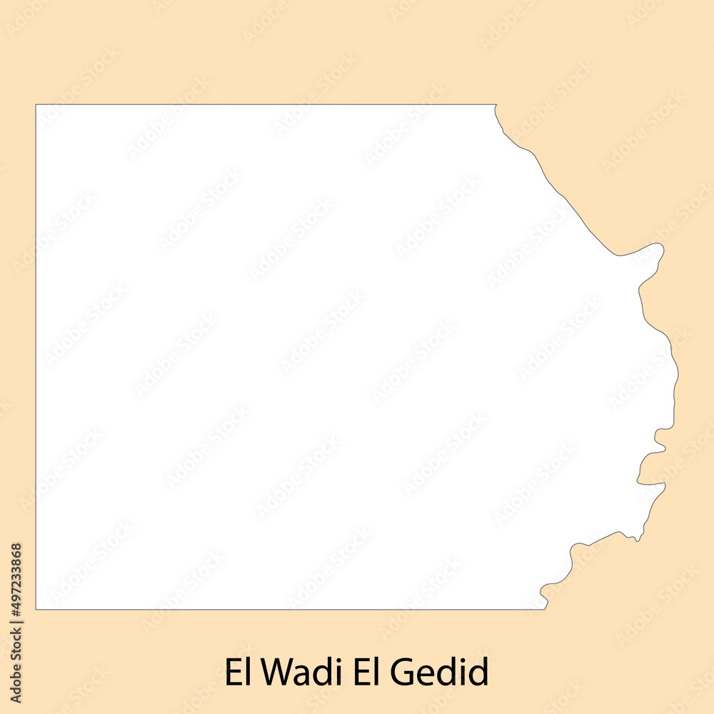 High Quality map of El Wadi El Gedid is a region of Egypt High Quality map of El Wadi El Gedid is a region of Egypt
