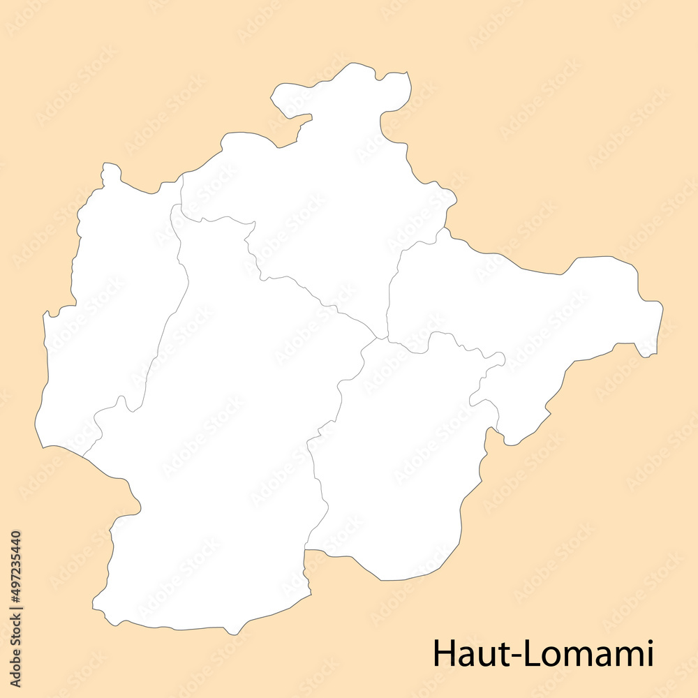 High Quality map of Haut-Lomami is a region of DR Congo